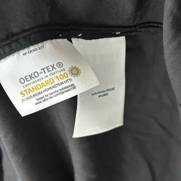 Lands End Top Size XL Cover Up Black V-Neck Tie Waist Modal Coastal Beach Pool - Picture 7 of 8